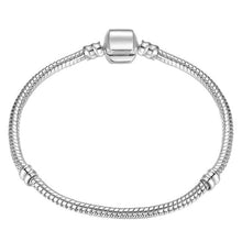 Load image into Gallery viewer, High Quality 17-21cm Silver Snake Chain Link Bracelet Fit European Charm Pandora Bracelet for Women DIY Jewelry Making