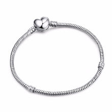 Load image into Gallery viewer, High Quality 17-21cm Silver Snake Chain Link Bracelet Fit European Charm Pandora Bracelet for Women DIY Jewelry Making