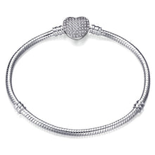 Load image into Gallery viewer, High Quality 17-21cm Silver Snake Chain Link Bracelet Fit European Charm Pandora Bracelet for Women DIY Jewelry Making