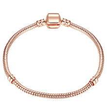 Load image into Gallery viewer, High Quality 17-21cm Silver Snake Chain Link Bracelet Fit European Charm Pandora Bracelet for Women DIY Jewelry Making