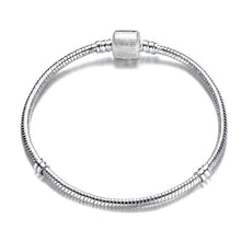 Load image into Gallery viewer, High Quality 17-21cm Silver Snake Chain Link Bracelet Fit European Charm Pandora Bracelet for Women DIY Jewelry Making